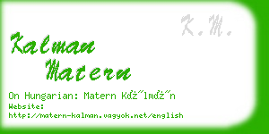 kalman matern business card